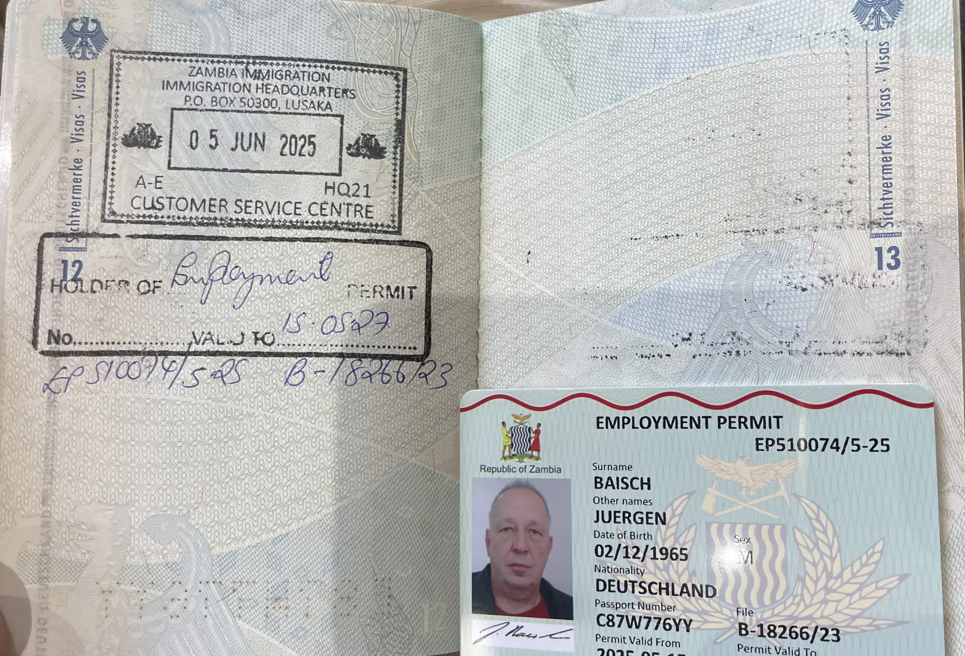 Permit erhalten